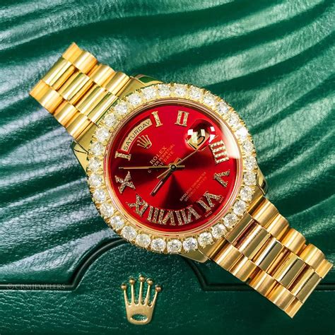 red face diamond rolex replica|false rolex markings.